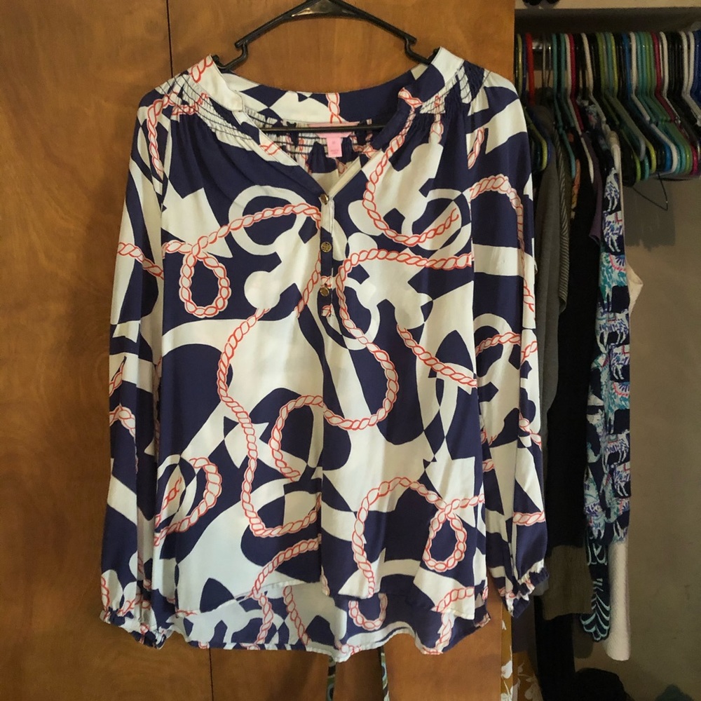 Lilly pulitzer Booze cruise Elsa long sleeve top